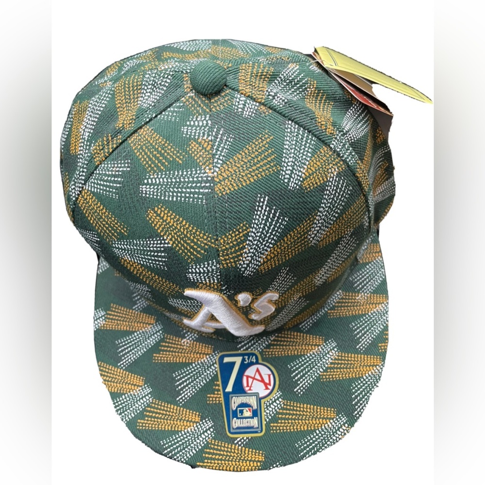 American Needle Cooperstown Collection Oakland A's  Fitted Hat Size 7-3/4